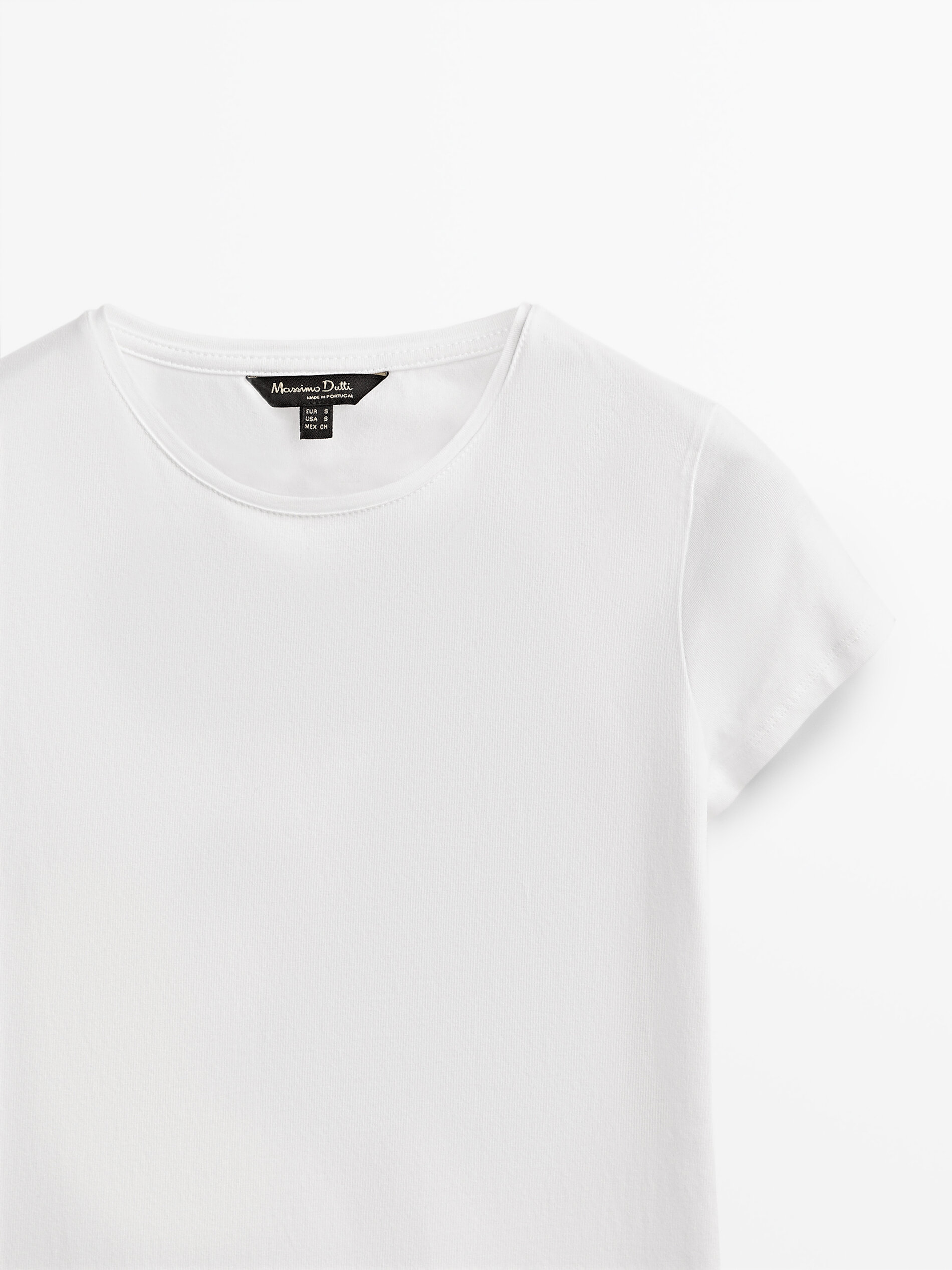 Camisa básica de algodão - BRANCA