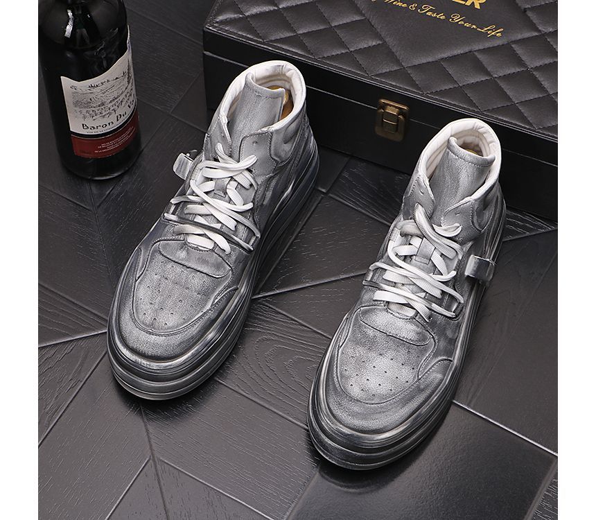 Mr Ozera - Platform veterschoenen met hoge top