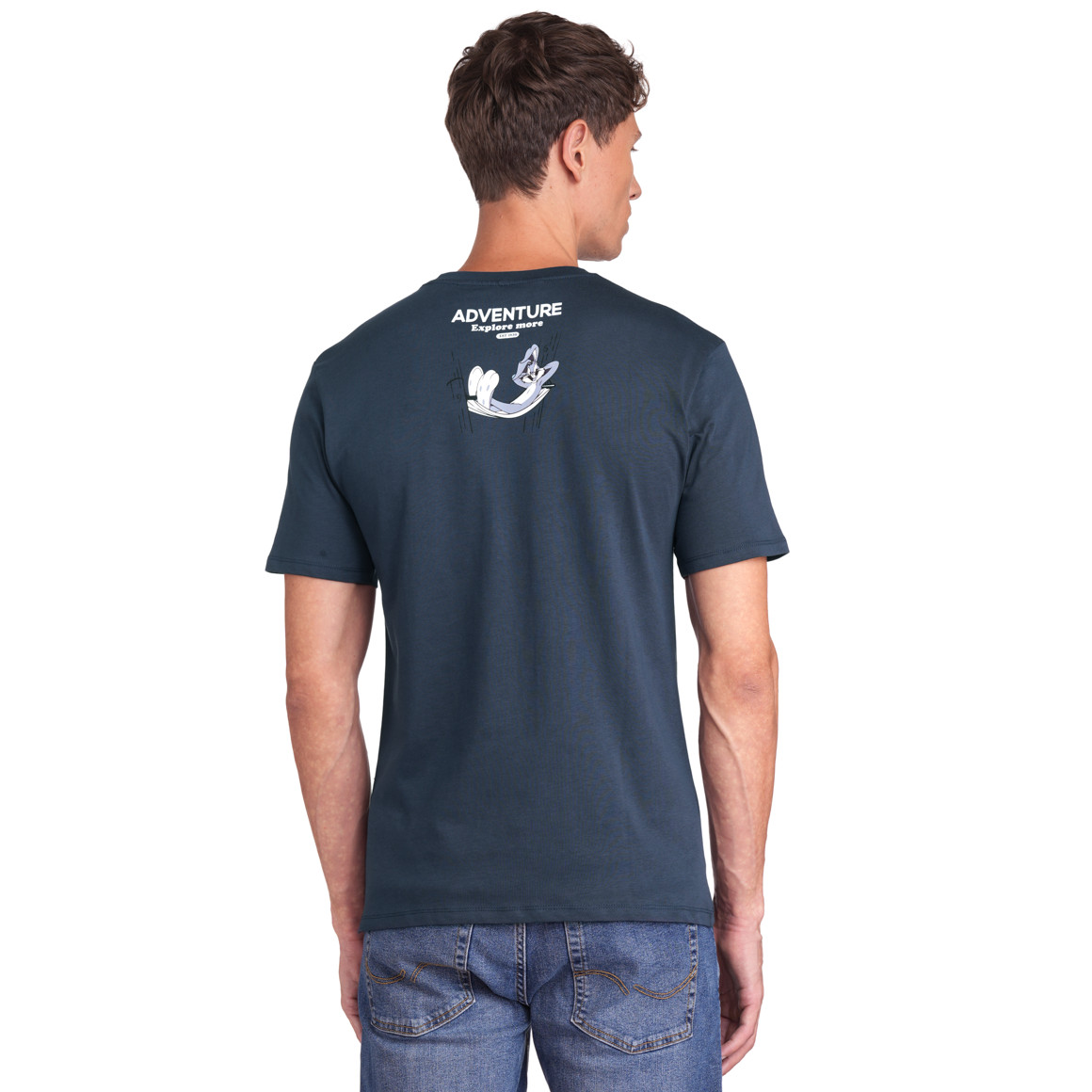 VanVaan Looney Tunes T-Shirt mit großem Print dunkelblau