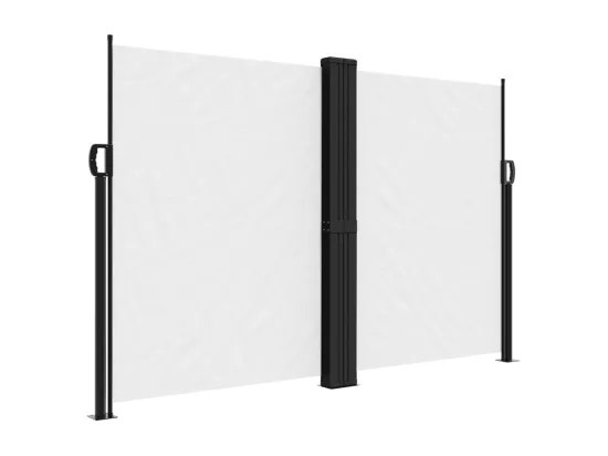Auvent latéral rétractable blanc 160x600 cm