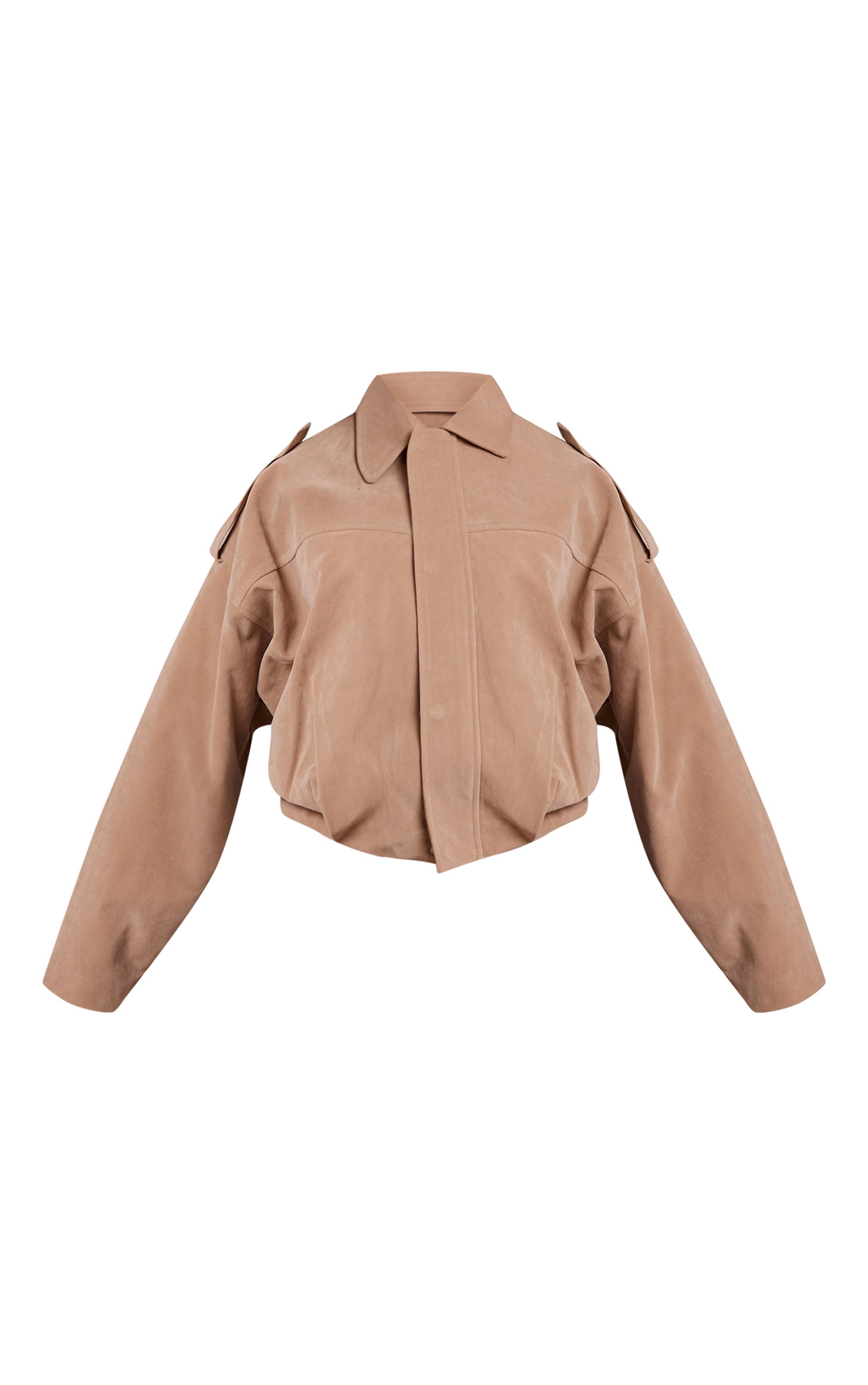Gris Pierre Veste Zippée Oversize En Synthétique Petite