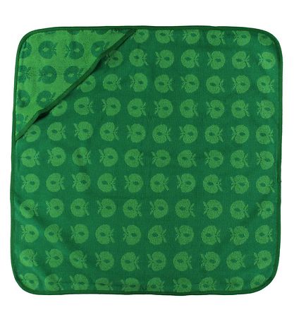 Småfolk Babyhandtuch - 75x75 cm - Grün m. Äpfel