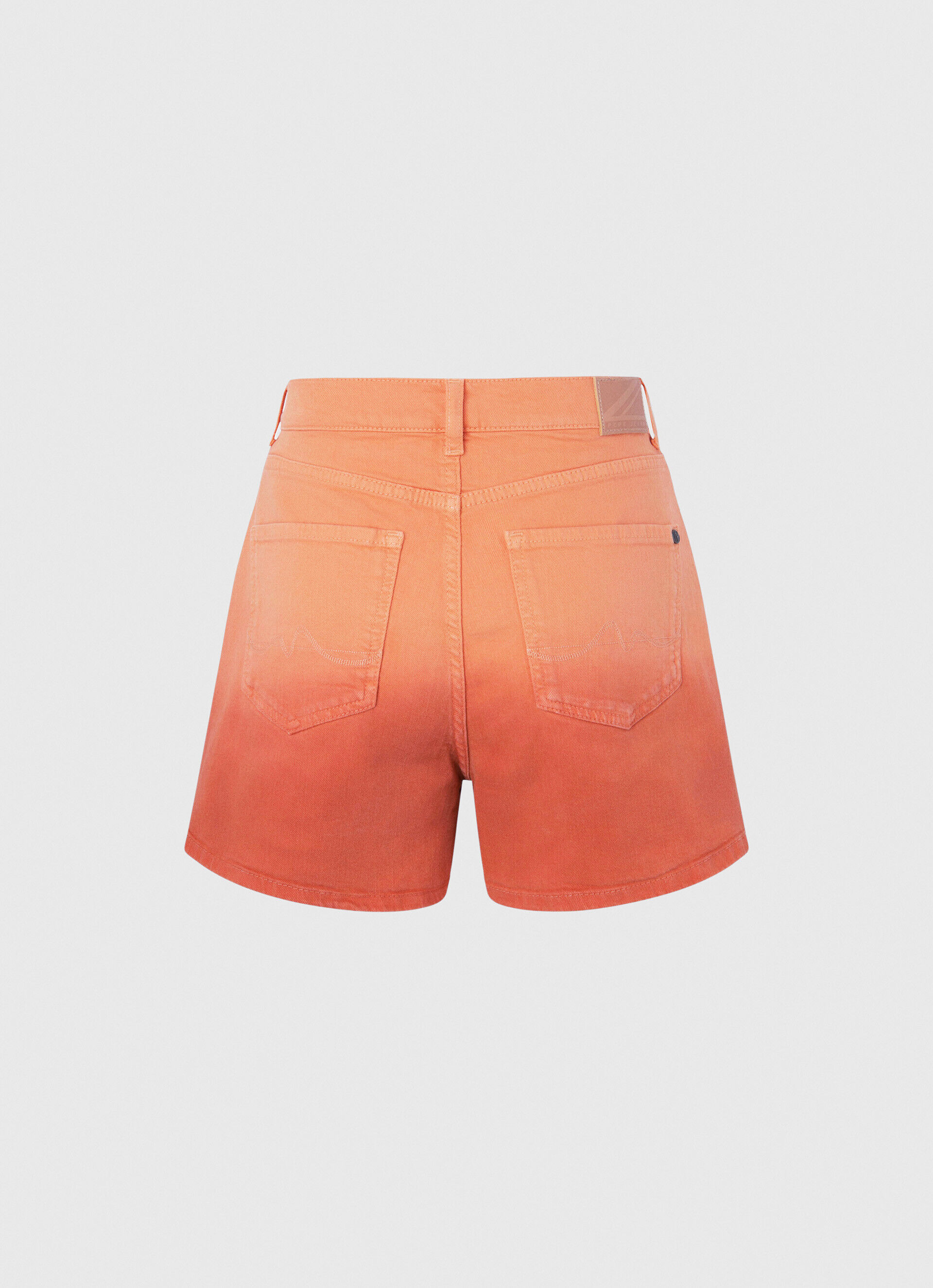 Shorts jeans flare - pêssego laranja