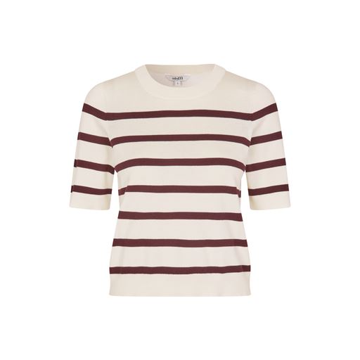 mbyM Carla-M Strikbluse, Sugar Wine Stripe, L