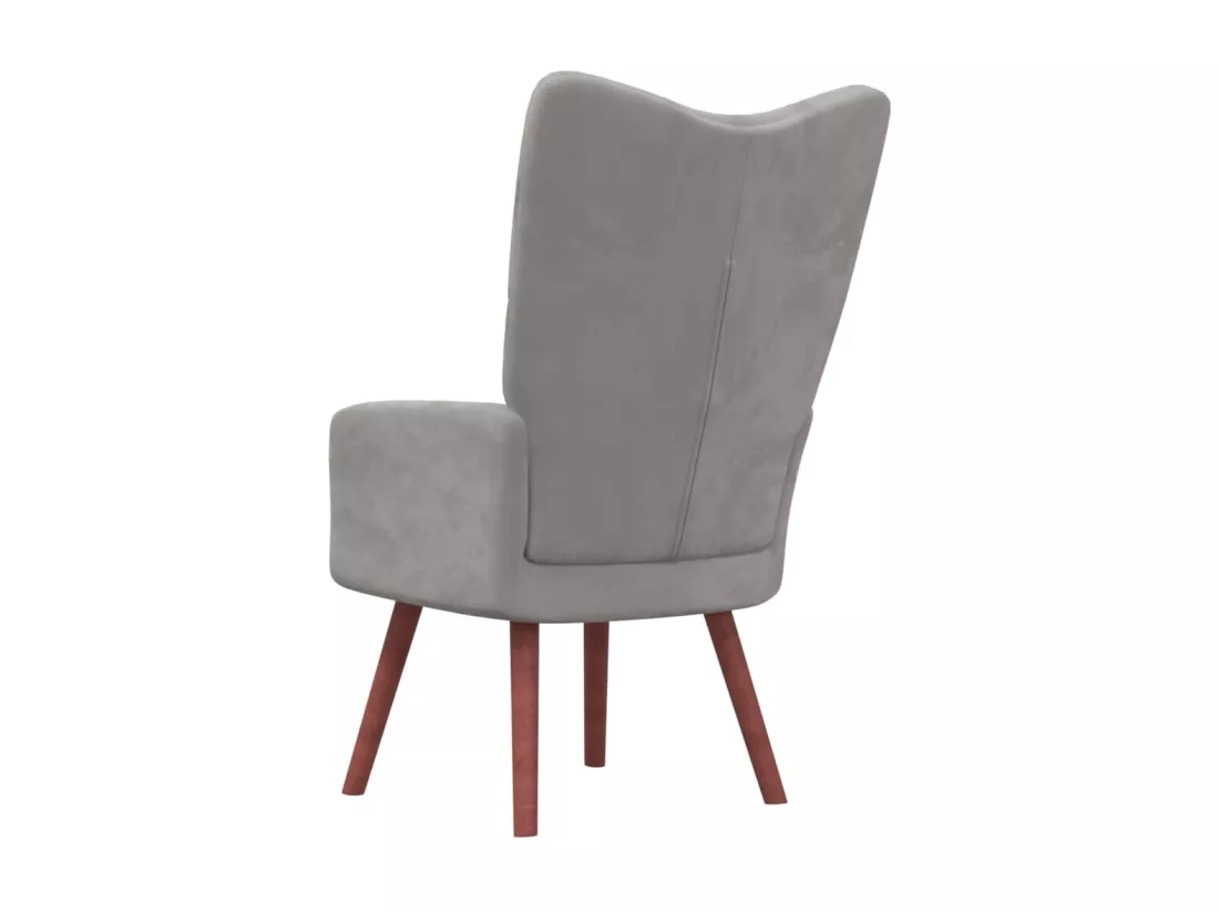 Chaise de relaxation Gris clair Velours