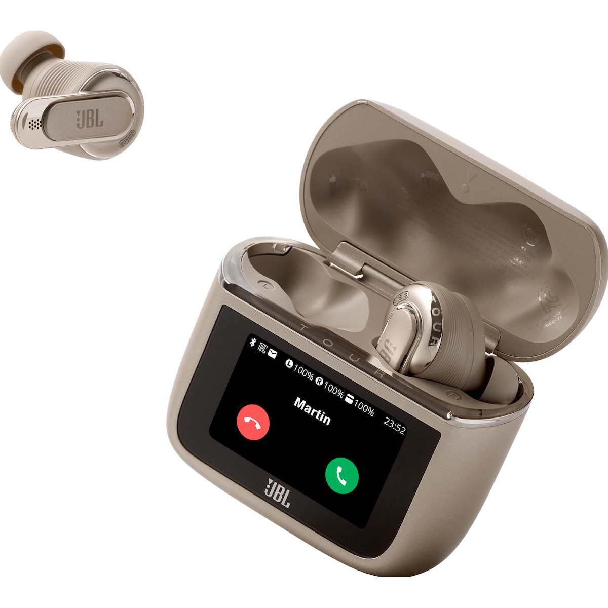 JBL Tour Pro 3 helt trådløse in-ear hodetelefoner (latte)