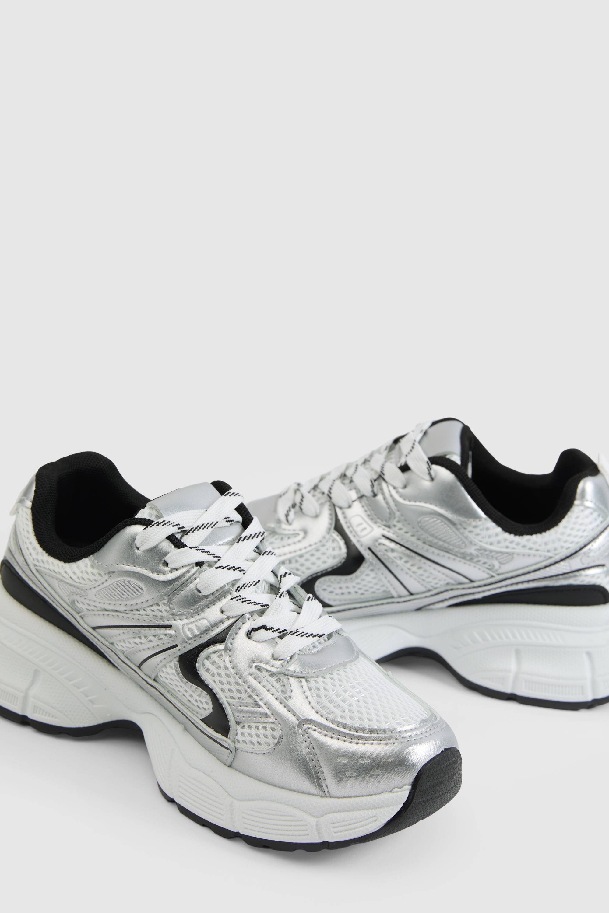 boohoo Baskets Chunky À Bandes Contrastées