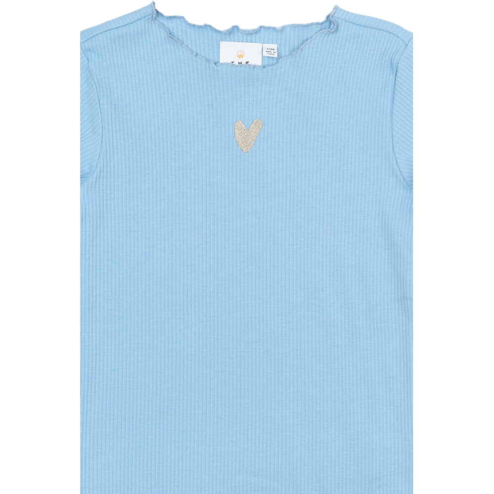 Køb The New Forever Blue Tnrya L_S Rib Tee