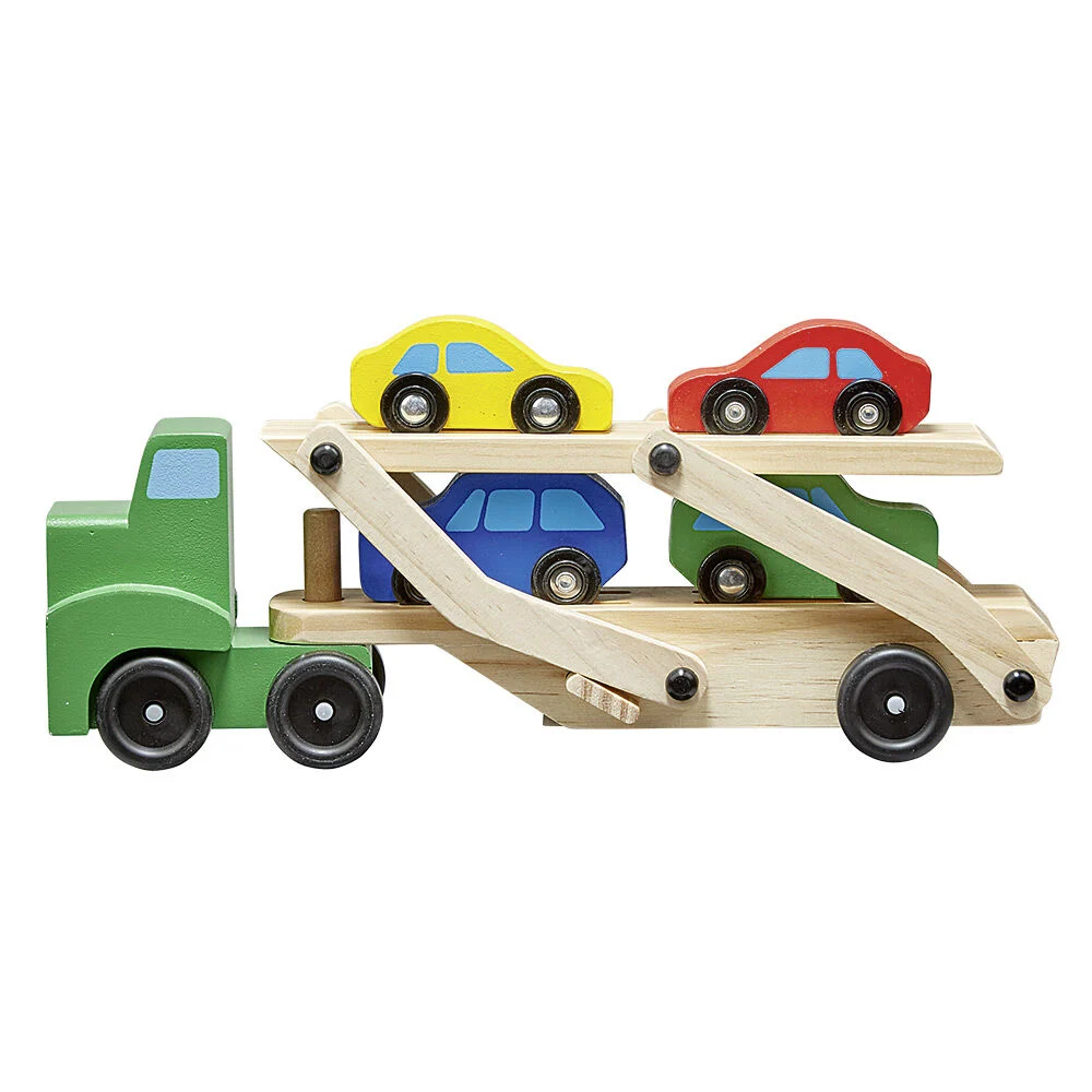 Camion transporteur 4 voitures en bois