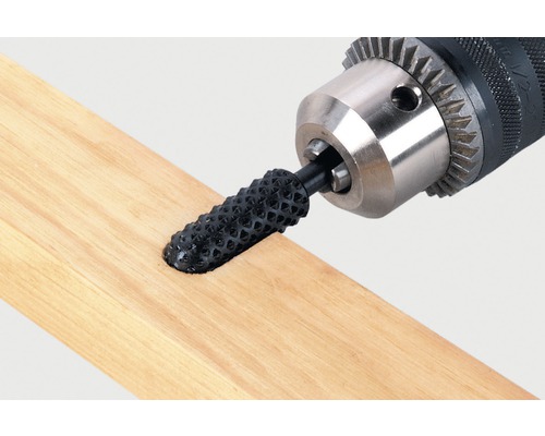 Cilindrische gebogen rasp, Ø 13,5 x 35 mm, wolfraamstaal, voor hout