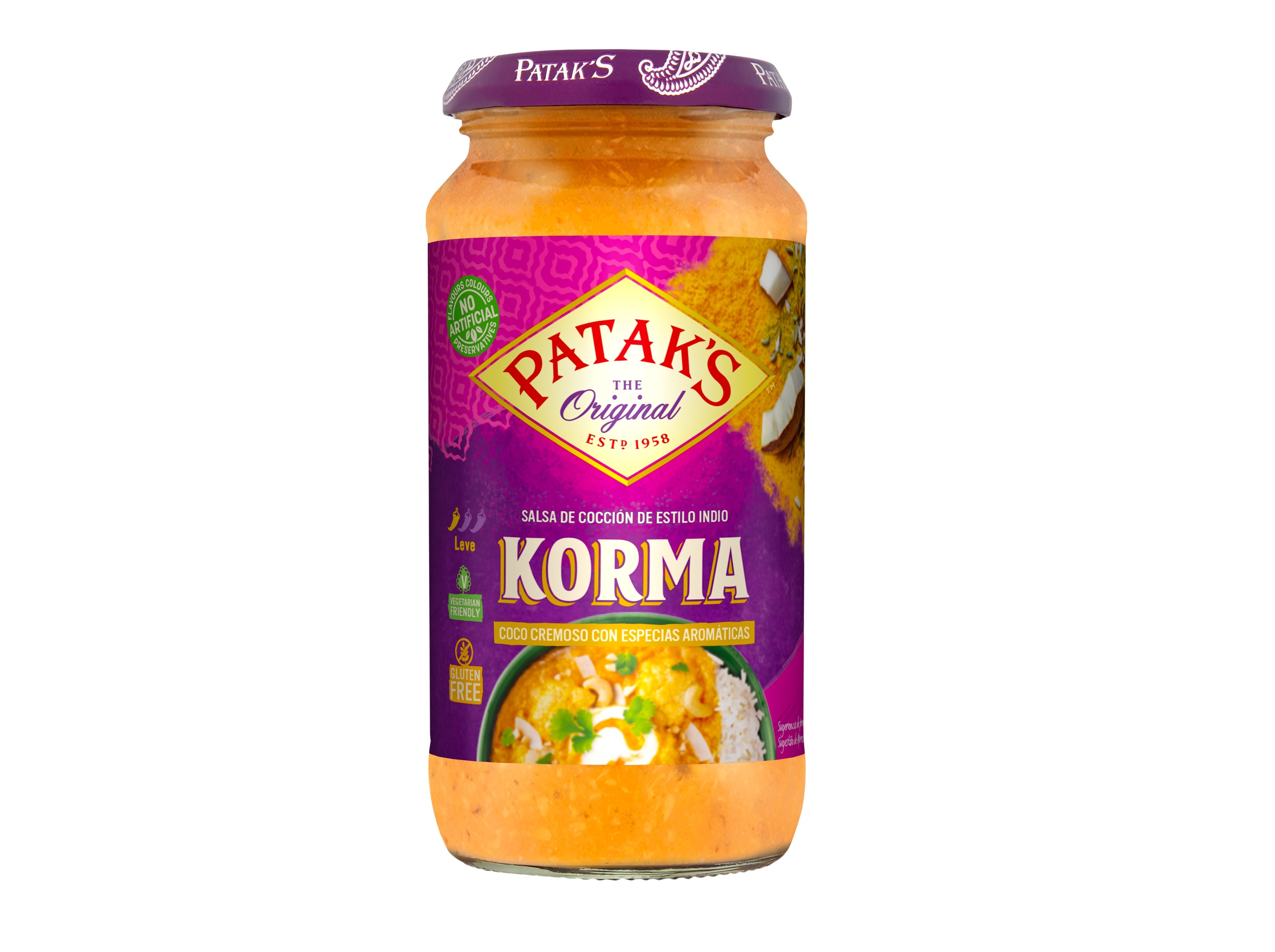 MOLHO PATAKS CARIL INDIANO KORMA 450G