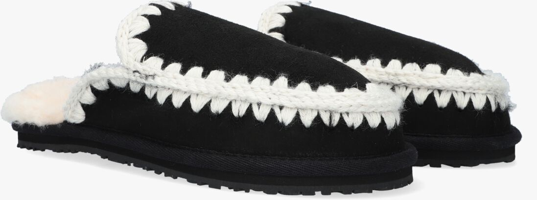 MOU zwarte mou pantoffels slipper full eskimo stitch