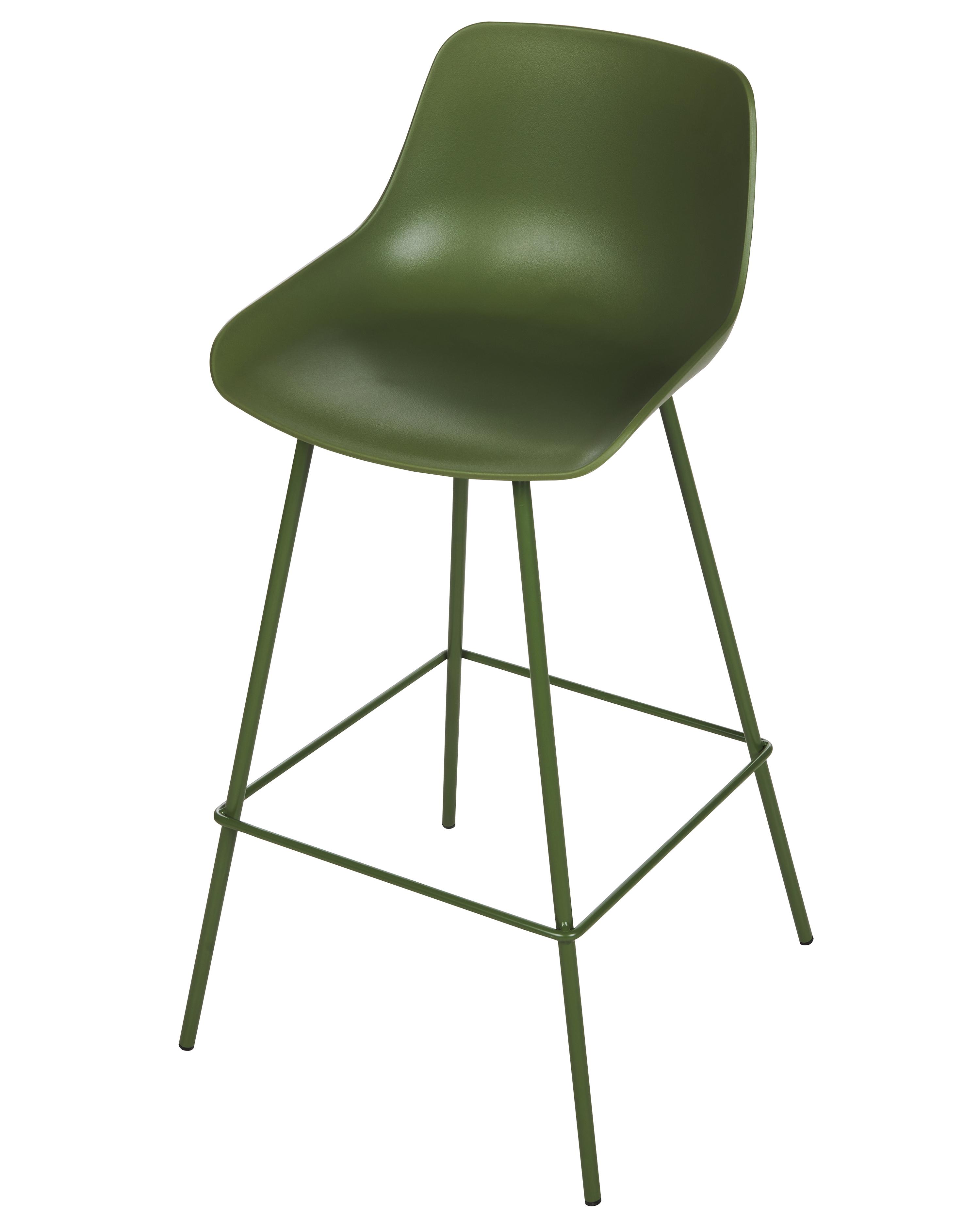 Set van 2 barstoelen EMMET Groen