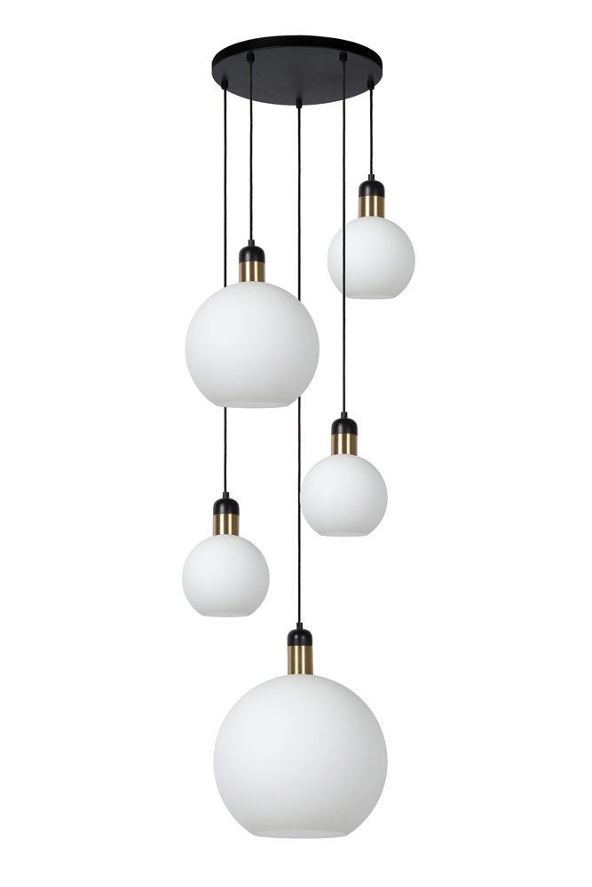 Lucide Julius hanglamp 65cm 5x E27 wit