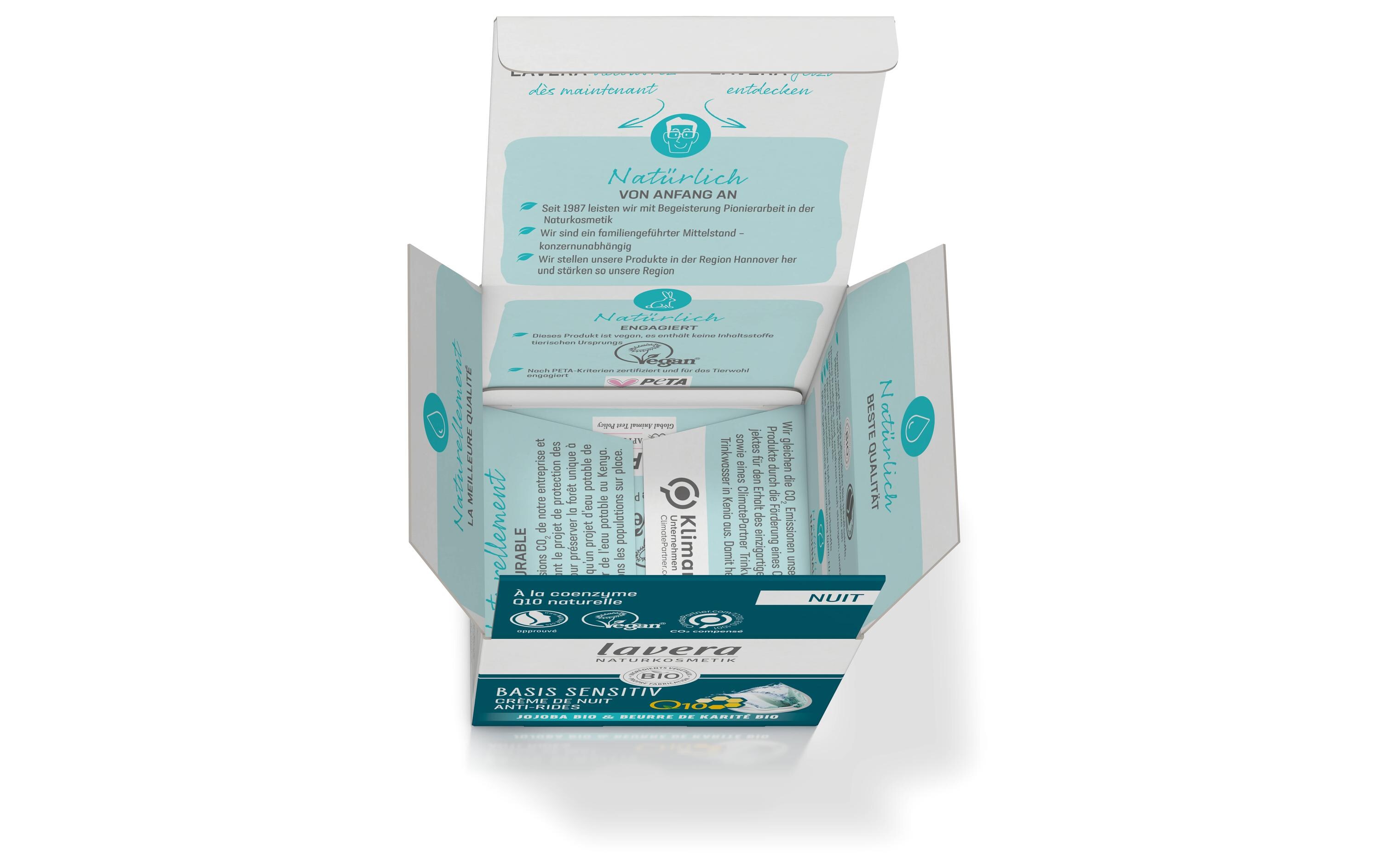 basis sensitiv Q10 Anti-Falten Nachtcreme 50 ml1 StückNatürliche Anti-Falten-Creme für ein sichtbar glattes Hautbild
