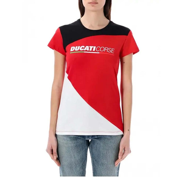ducati racing - T-shirt femme Corse Rouge / Blanc / Noir