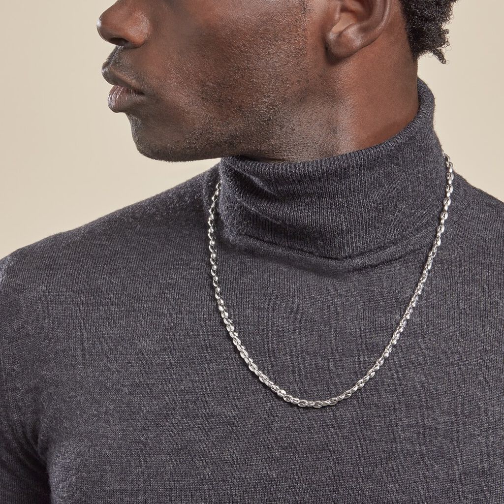 Collier Jourdan Homme Mikeno Acier Blanc