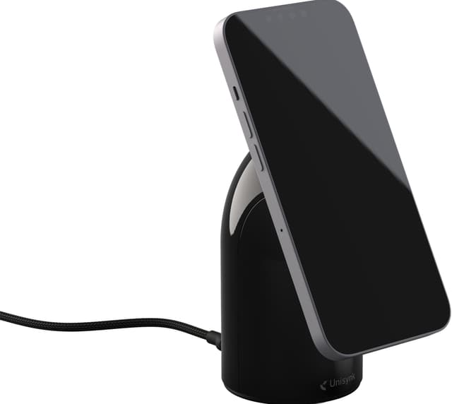 Unisynk Stand2 Qi2 wireless desk charger (black)