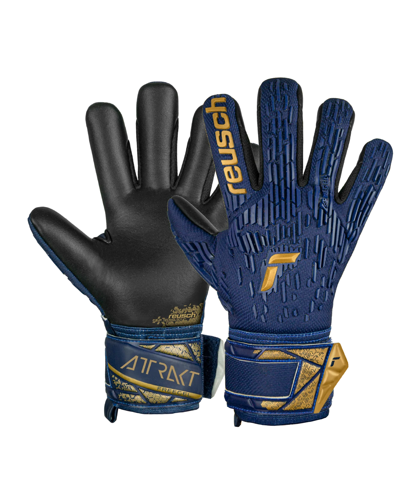 Reusch Attrakt Freegel Silver TW-Handschuhe Night Spark 2024 Kids Blau Gold Schwarz F4411