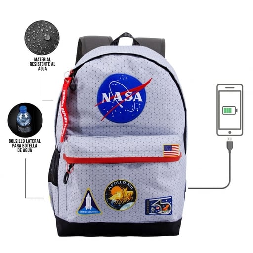 Mochila reforçada da NASA, 37x45 cm.