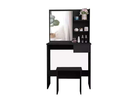 Coiffeuse table de maquillage avec miroir tiroir et tabouret AORO