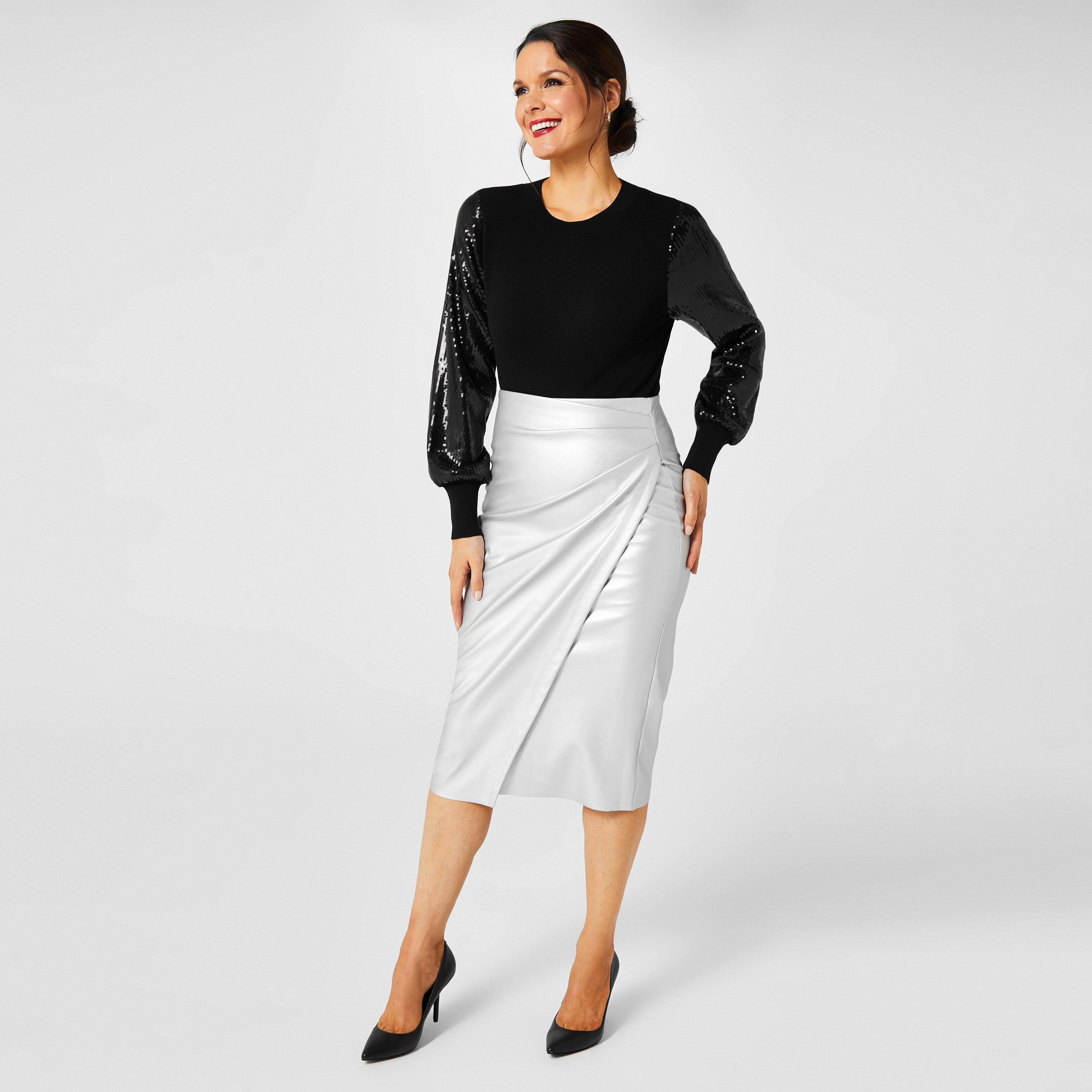 Biba PU Midi Skirt