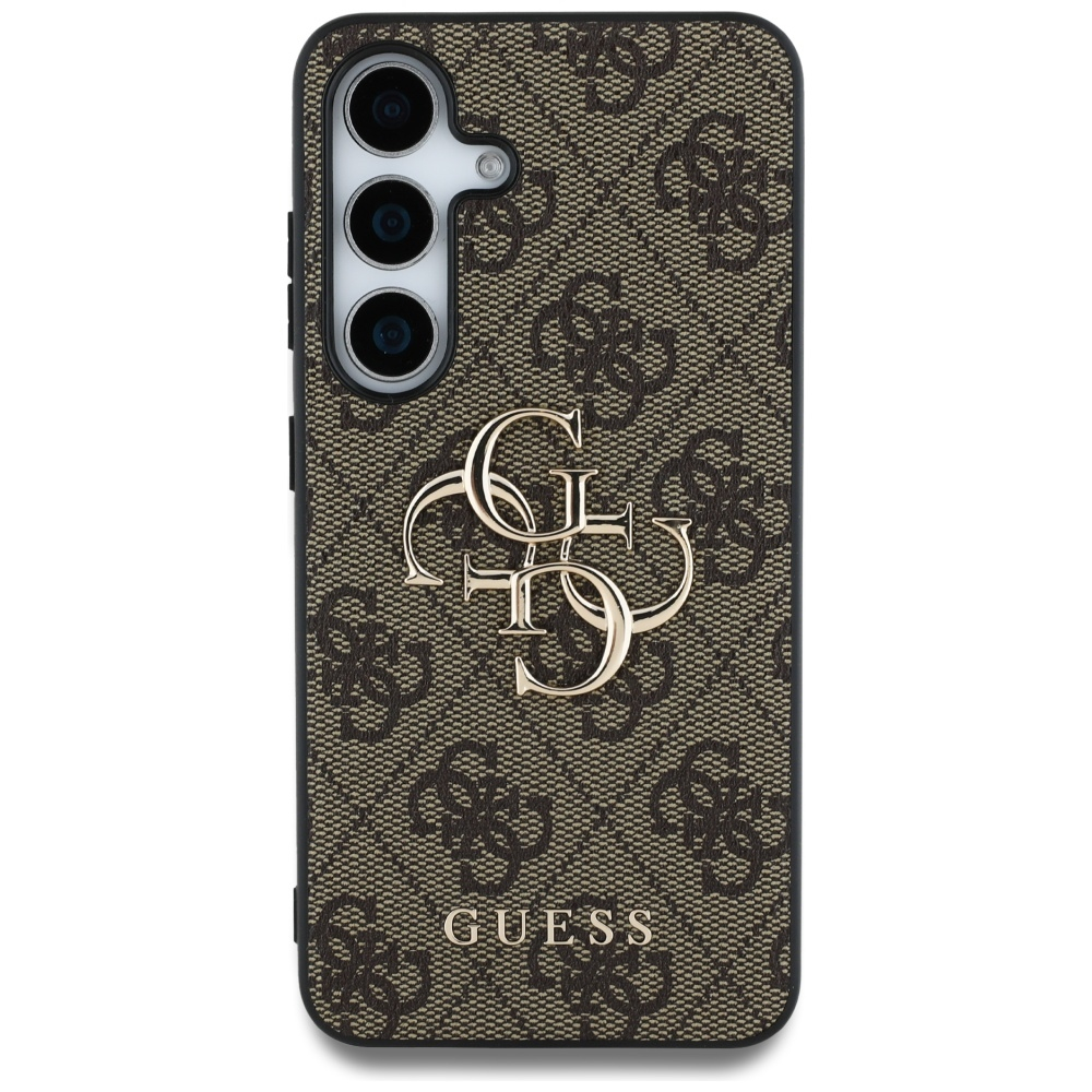 Samsung Galaxy S25  Plus Leder Hardcase Hülle 4G Big Metal Logo (GUHCS25M4GMGBR) - Braun