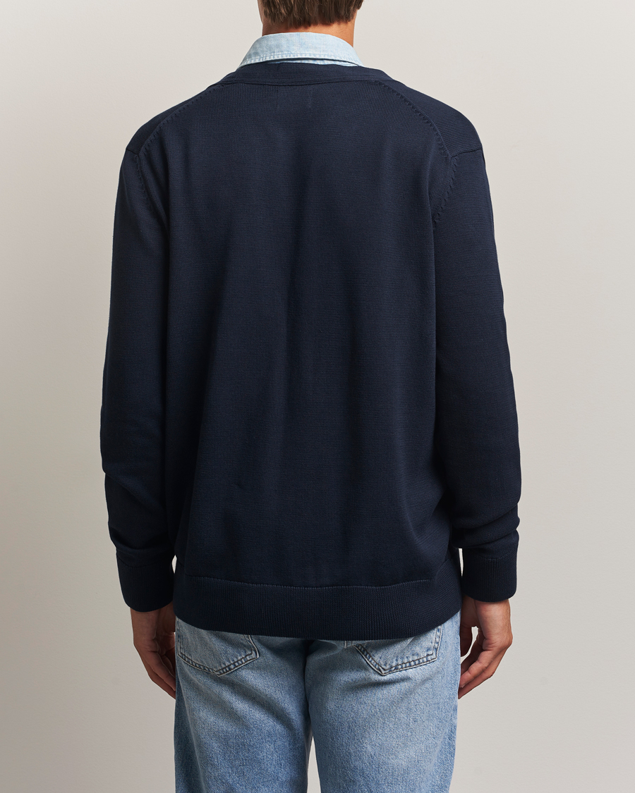 GANT Casual Cotton Cardigan Evening Blue