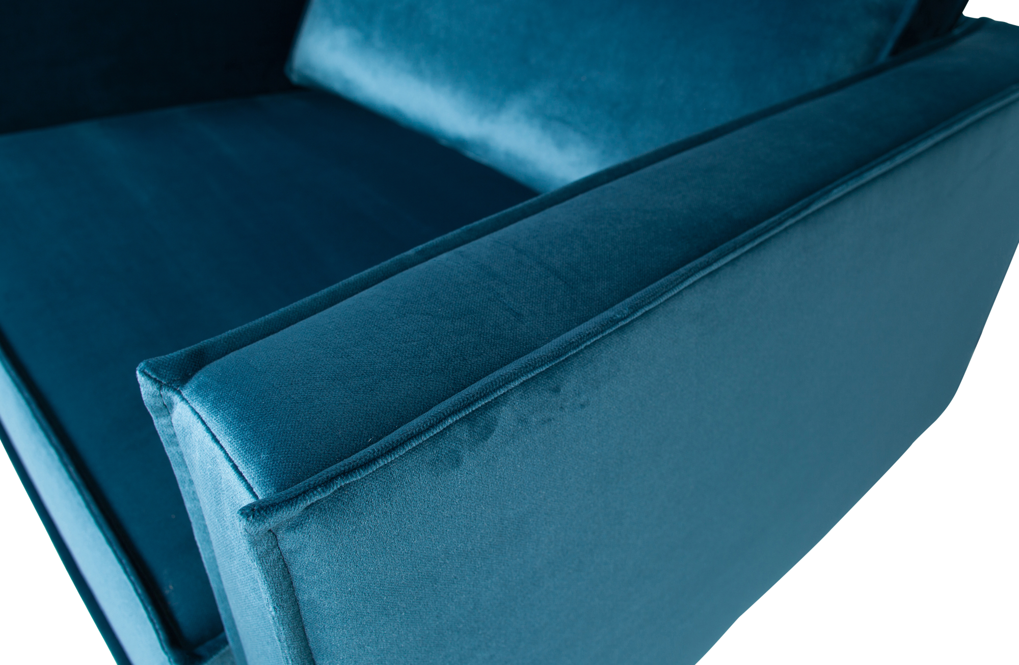 BePureHome fauteuil Rodeo velvet blue