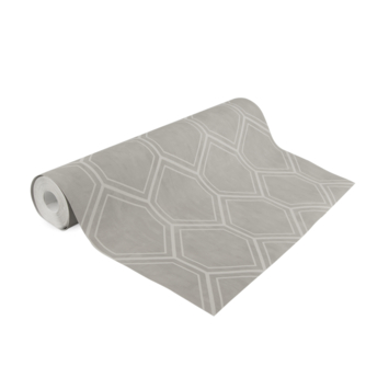 Vliesbehang Hexagon zand 118148