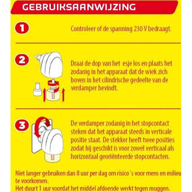Vapona Insecten Bestrijding - Anti Mug Stekker Navulling