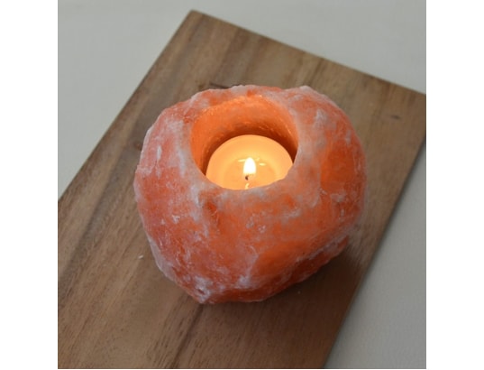 ZEN AROME - Lampe à poser Bougeoir en cristal de sel himalaya rock 1kg