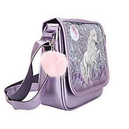 Depesche Miss Melody kleine Umhängetasche Glitzer, Lila