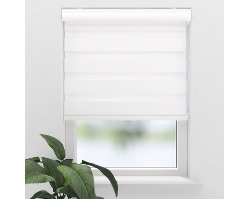 Soluna dubbel rolgordijn D-R1 met cassette, wit, 40x175 cm