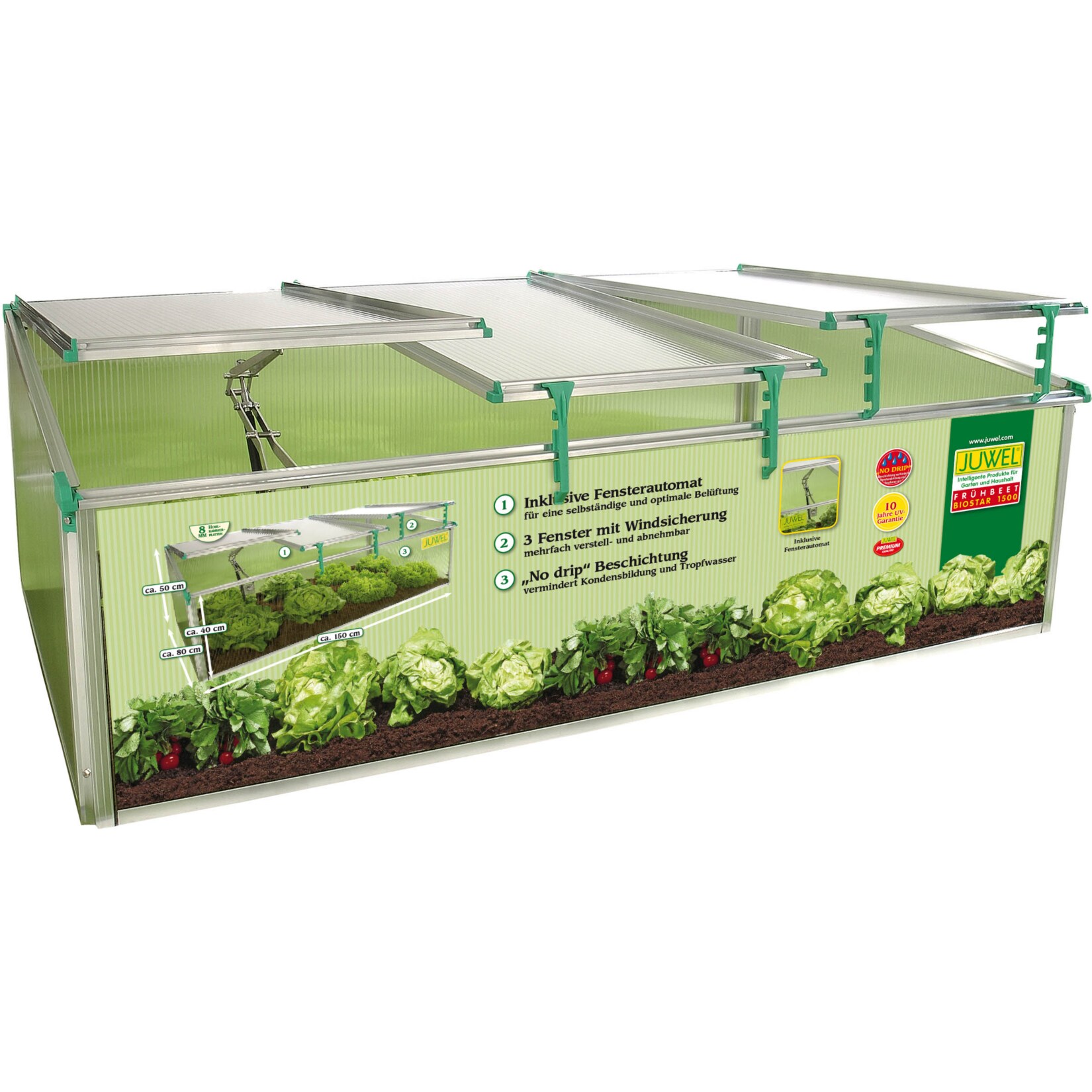 Juwel 1500 Biostar Premium-Pflanzkasten mit Fensterautomat