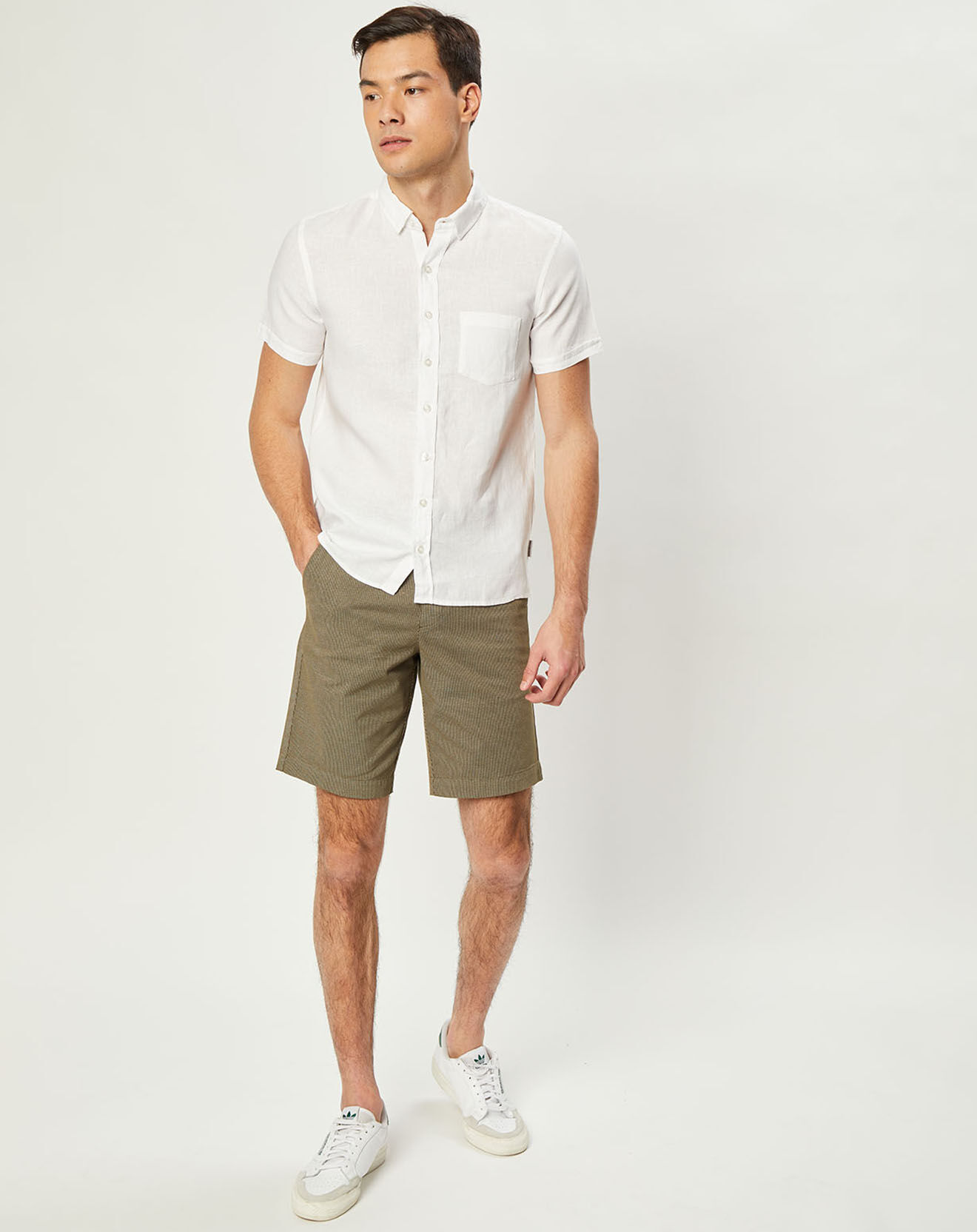 Harris Wilson Chemise 100% Lin Regular Fit Efe2 blanche