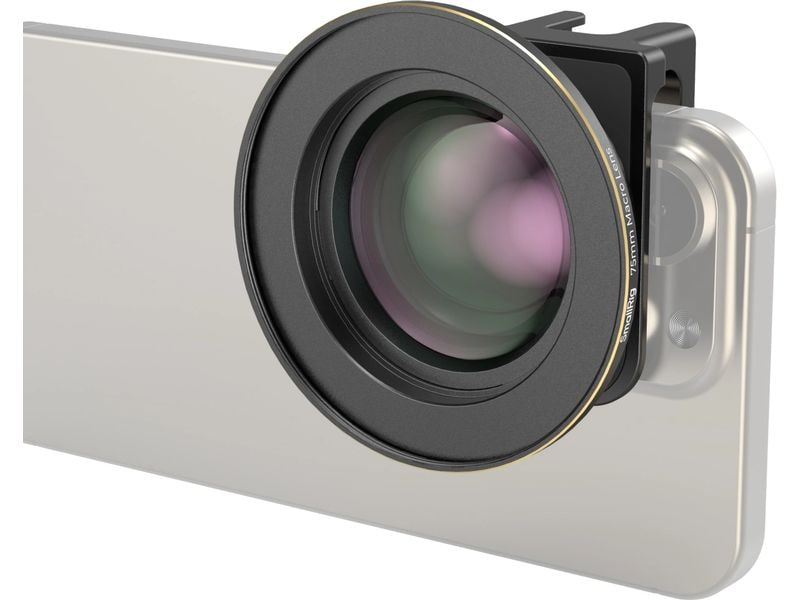 Smallrig 75mm Makro-Objektiv für Mobiltelefon (T-Mount) Für detaillierte Nahaufnahmen mit verbesserter Farbe und Klarheit