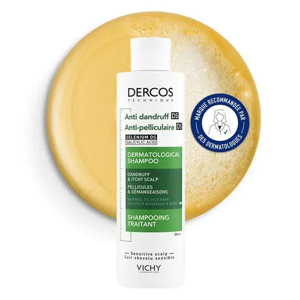 Shampoo Anticaspa Vichy Dercos DS para Cabelos Normais a Oleosos 200ml