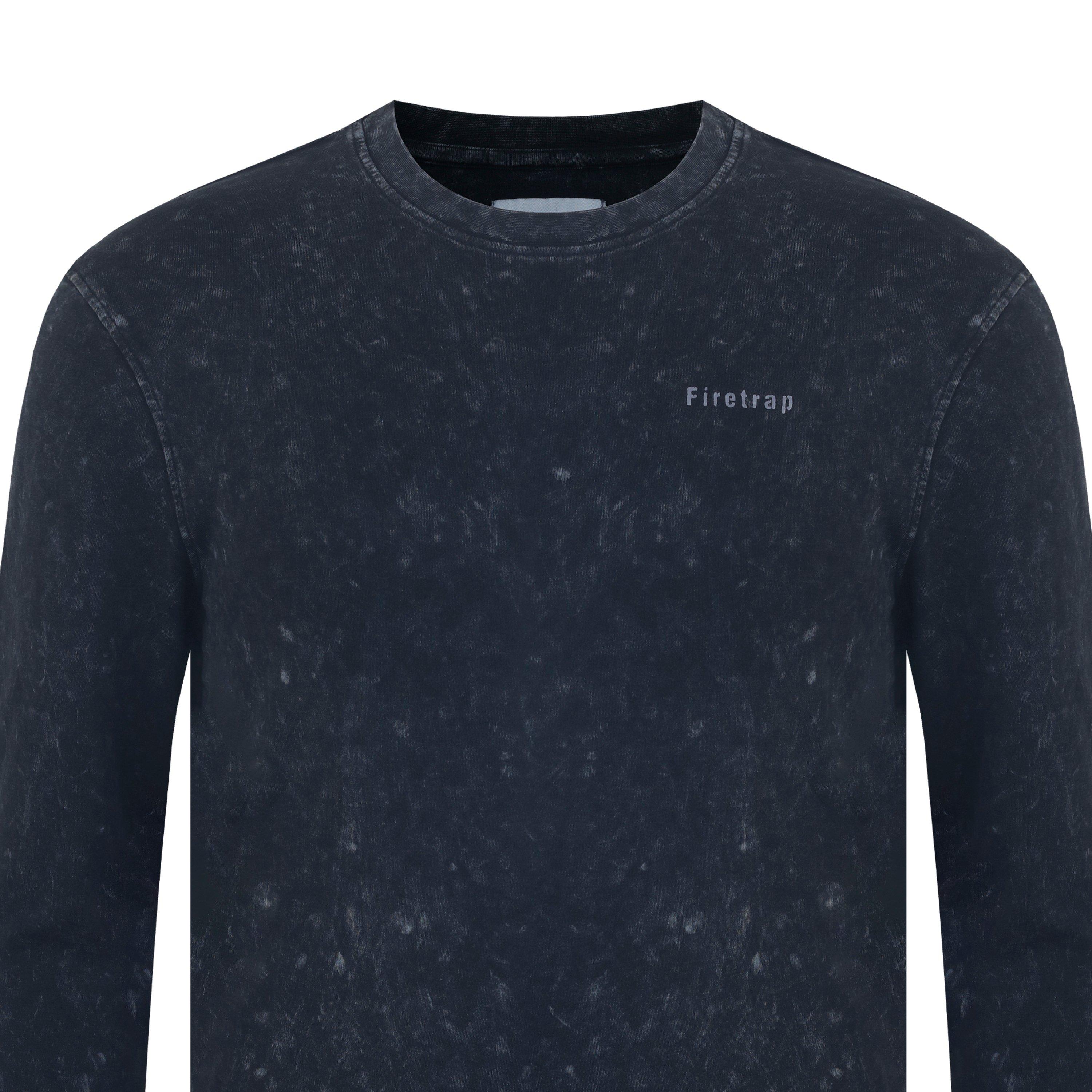 Firetrap Long Sleeve Wash T Shirt