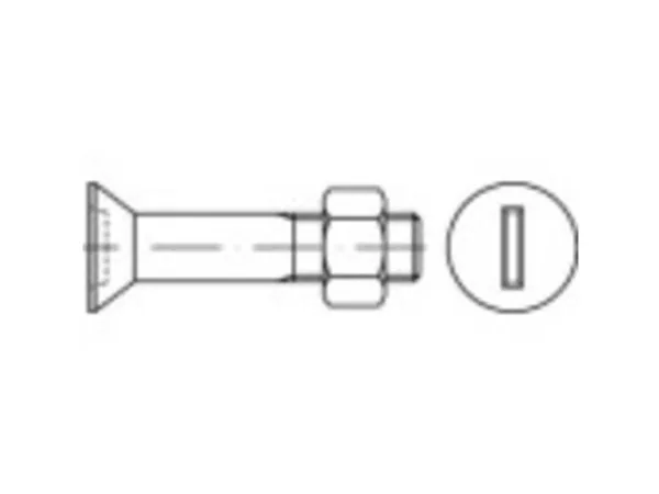 TOOLCRAFT 144332 Undersænkede skruer M20 100 mm Kærv DIN 7969 Stål Galvaniseret 25 stk