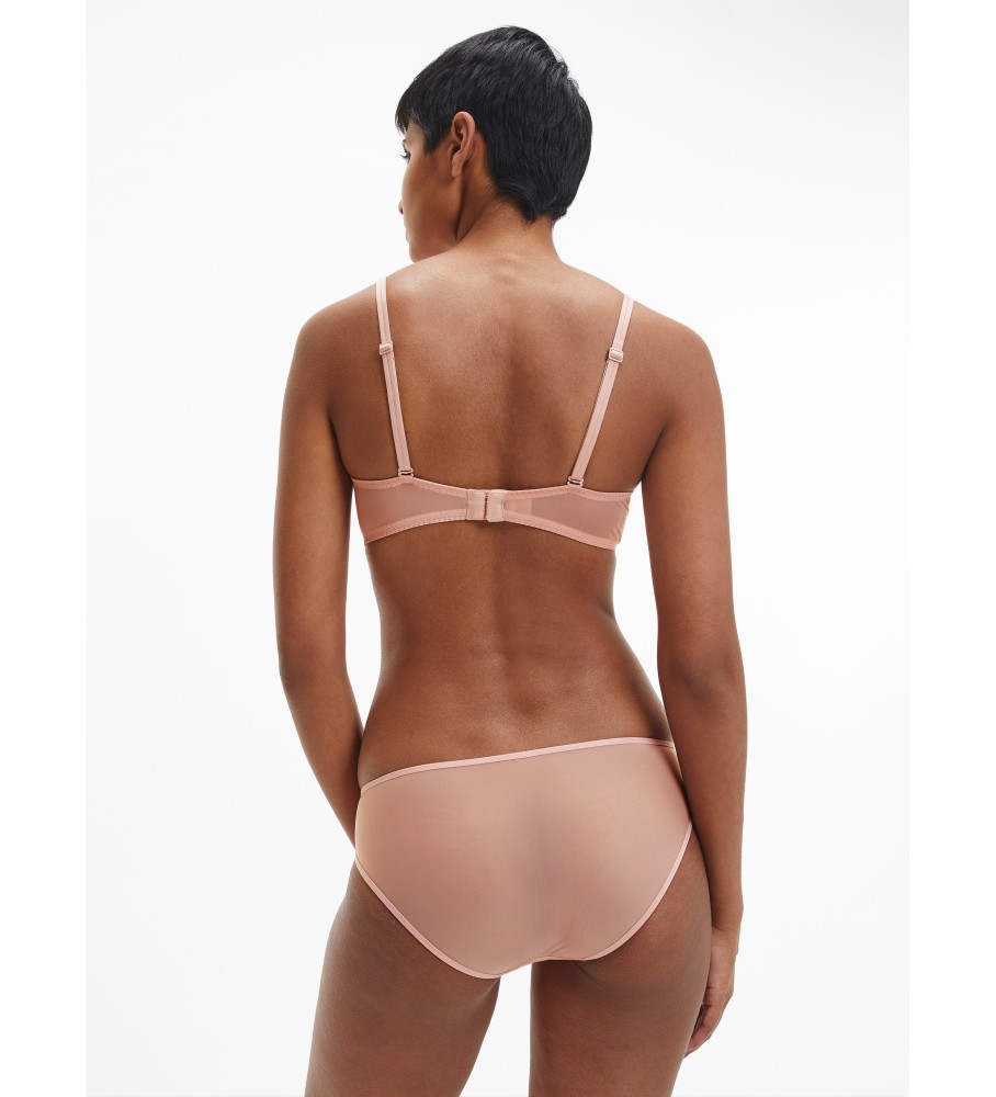 Calcinha Calvin Klein Classic Sheer Marquisette Nude