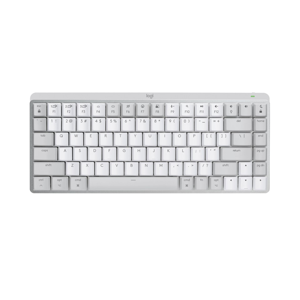 Logitech - MX Mechanical Mini for Mac Minimalist Wireless Illuminated Keyboard PALE GREY - Nordic