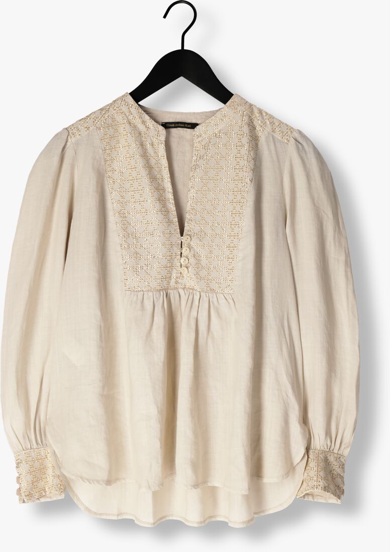 beige greek archaic kori blouses 440645