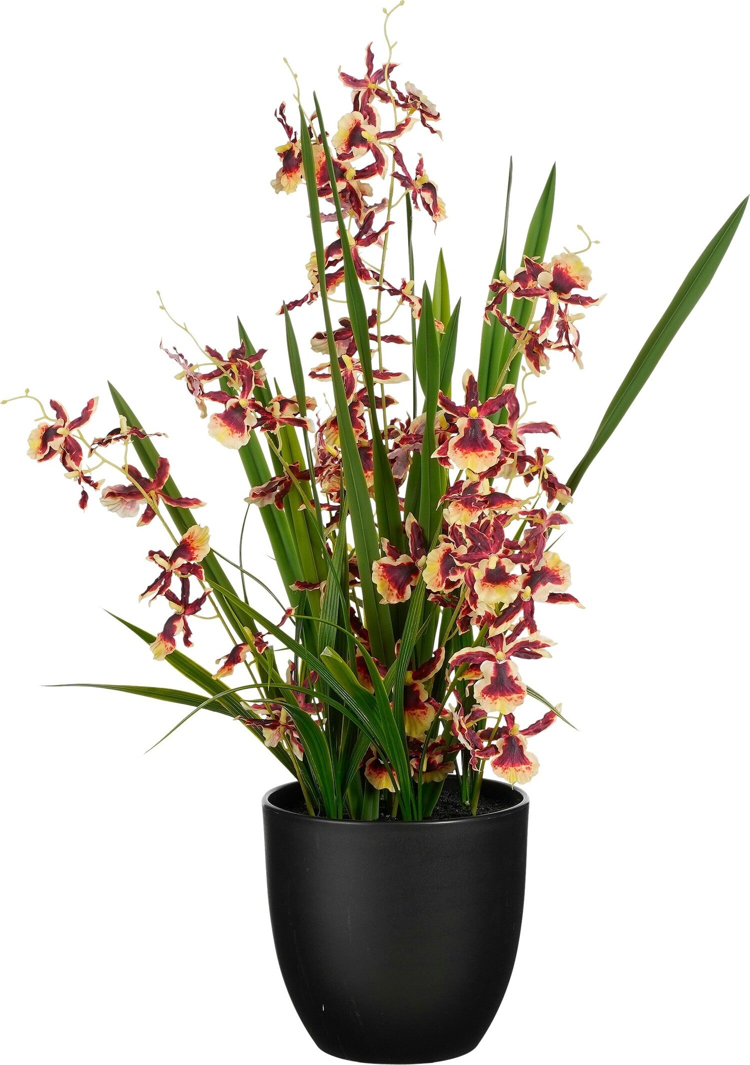 Mica Decorations kunstplant Tijgerorchidee rood D 46 H 58 cm