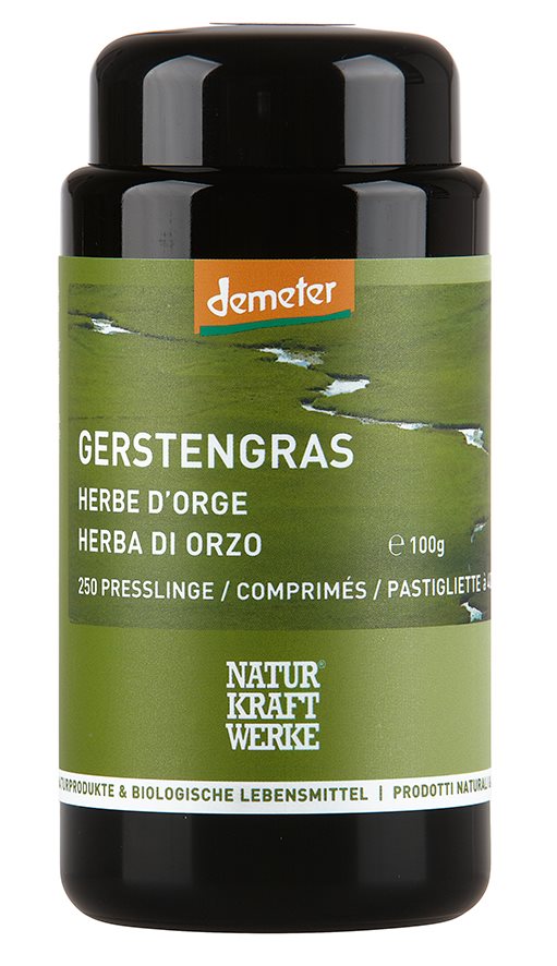 NATURKRAFTWERKE Gerstengras Presslinge à 400mg<br>250 Stück, Tablette, Demeter