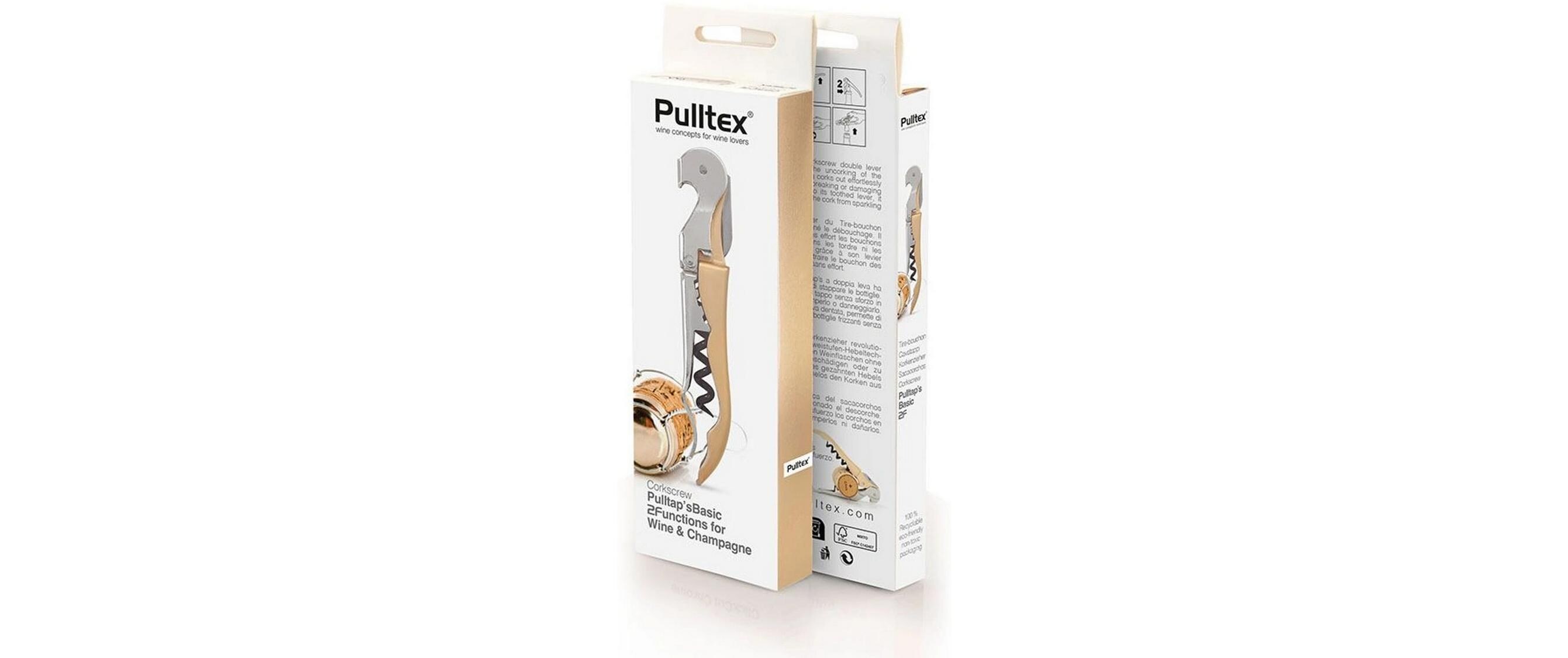 Korkenzieher Pulltap's 2F Beige/SilberDoppelhebel Korkenzieher
