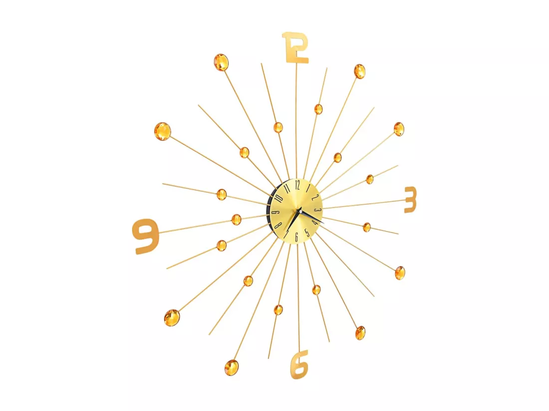 Horloge murale Métal 70 cm Doré