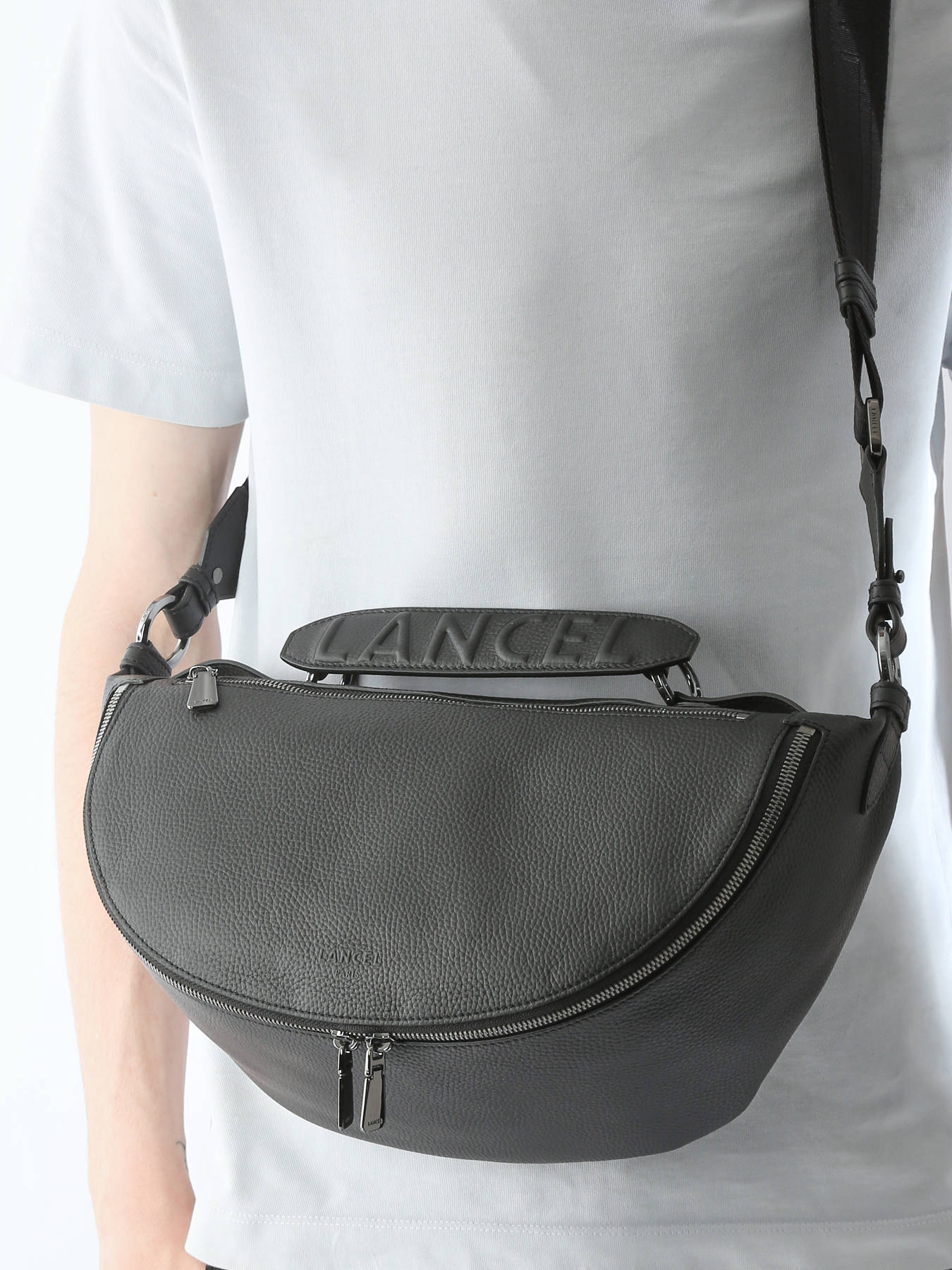 Sac bandoulire M Origami cuir LANCEL