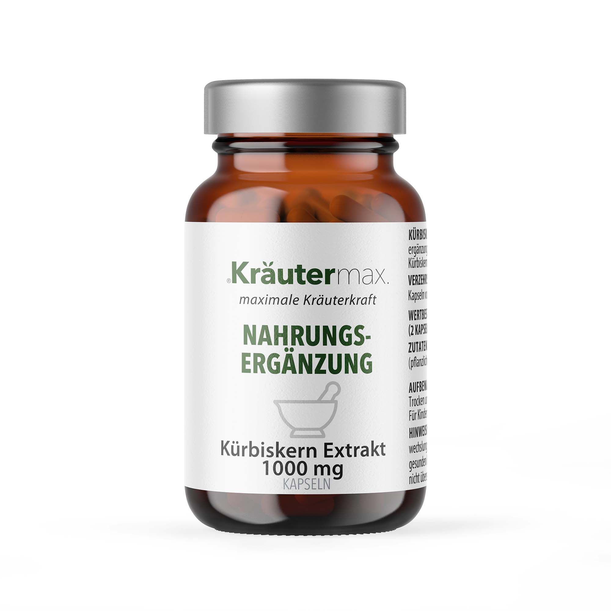 Kräutermax Kürbiskern Extrakt 1000 mg Kapseln