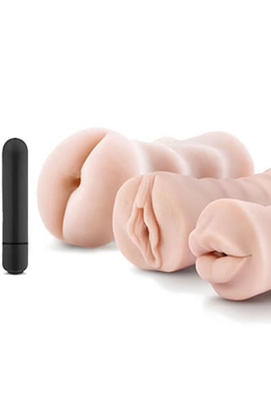 3-pack Vibrating Stroker Kit Onani-pakke